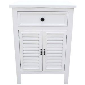 LVD Fir Wood 55x68cm Cabinet Shutter w/ Drawer Furniture - White