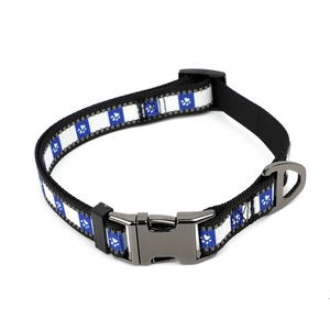 NRL Canterbury Bulldogs Pet/Dog Reflective Adjustable Collar Nylon 38cm-58cm