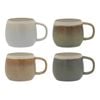4pc Ecology Bulb Stripe 360ml Stoneware Coffee Mug w/ Handle Set Round
