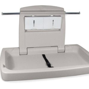 Commercial Horizontal Baby Change Table - HDPE Plastic, Wall Mounted, Easy Clean