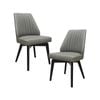 Shelby Set of 2 Dining Chair Genuine Leather Solid Rubber Wood Frame