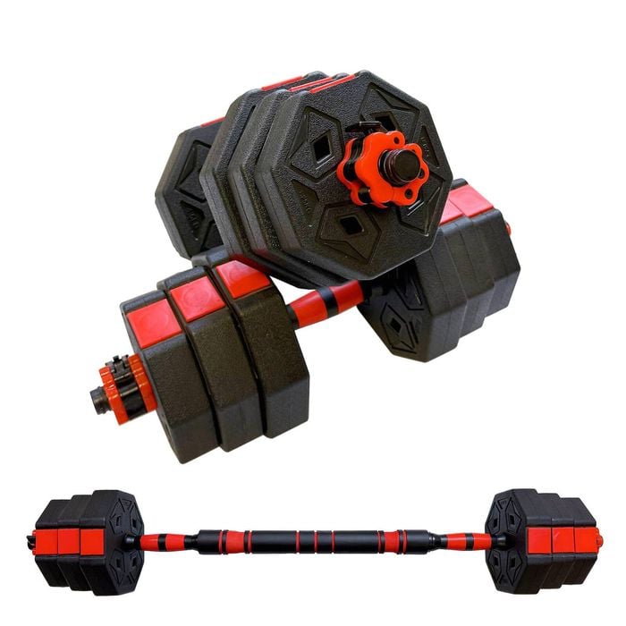 Fitness Master Adjustable Dumbbell Set Octagonal Anti-roll Barbell Training 40kg