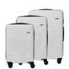 Milano Atlantis 3 Piece Luggage Set Tsa Lock Hard Case White 3 Piece