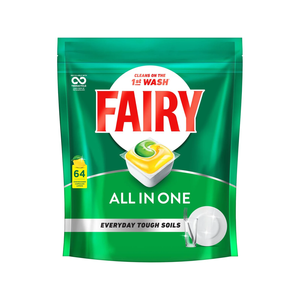 Fairy Original All-in-One Lemon Dishwasher Tablets - 64 Tablets