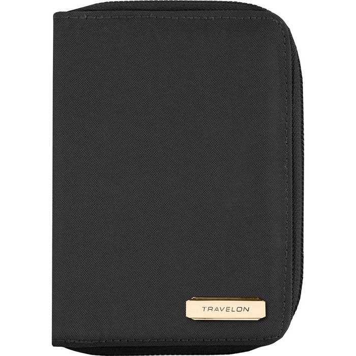 Travelon RFID Blocking Passport Zip Wallet in Black