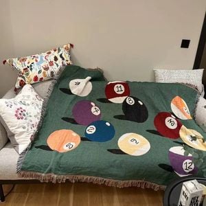 Anycozy Throw Blanket 130×160cm Billirad Pattern Sofa Cover Camping Mat