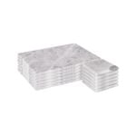Argon Tableware 12pc Marble Placemats & Square Coasters Set - White