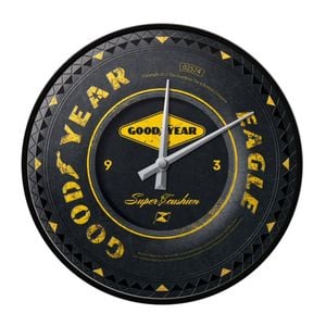 Nostalgic Art 30cm Wall Clock Analogue Metal Goodyear Wheel Home Decor