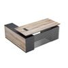Modern Furniture PHOENIX Executive Desk with Right Return 1.8M -Warm Oak & Black