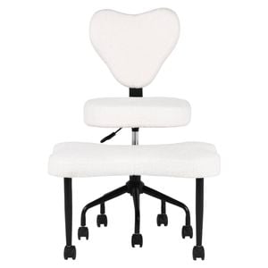 Ufurniture Ergonomic Cross-legged Office Chair 360°swivel Meditation Chair Adjustable Desk Chair White