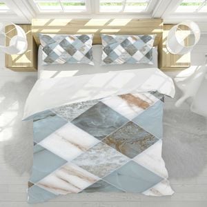 3D Grey Marble 209 Bed Pillowcases Quilt Queen Size