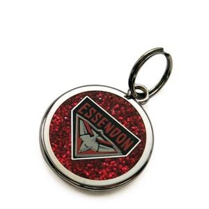 Afl Pet Id Tag - Essendon Bombers - Engravable - 25mm Diameter