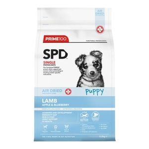 Prime100 Spd Single Protein Diets Air Dried Lamb, Apple & Blueberry Puppy Dry Dog Food 2.2 Kg