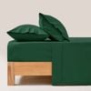 Dreamaker 250TC Cotton & Recycled Polyester Blend Sheet Set Hunter Green Super King Bed