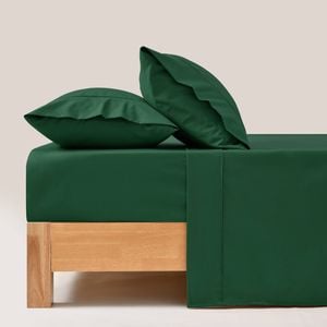 Dreamaker 250TC Cotton & Recycled Polyester Blend Sheet Set Hunter Green Super King Bed