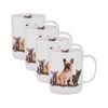 4PK Ashdene Puppy Love French Bulldog Drinking Coffee/Tea Mug 11.5x8cm