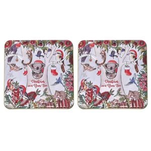 Banksia Red Christmas In A Gum Tree Tin Handmade Caramel Fudge 150g - 2 Pack