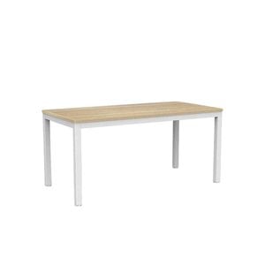 Olg Axis Table 4 Leg White Frame New Oak Ravine Top L1500mm X W750mm