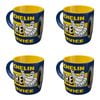 4x Nostalgic-art Ceramic Mug Michelin Tyre Service Retro Look 9x9cm Blue