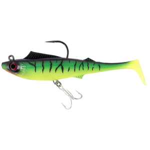 Berkley 2022 Shimma Pro Rig 4.5" Rigged Soft Plastic Fishing Lure Fire Tiger