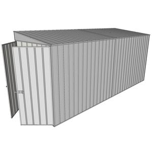 Build-a-Shed 1.5 x 4.5 x 2m Skillion Shed without Side Doors - Zinc