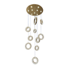 ROBI 10 Ring Crystal Chandelier Tri-colour LED (Gold)