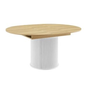 Kayla Extendable Dining Table 120-160cm Oak and White