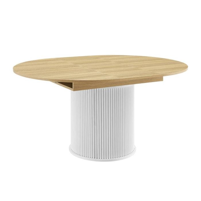 Kayla Extendable Dining Table 120-160cm Oak and White