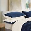 Gioia Casa Twin-Pack Teddy Sherpa Standard Pillowcases – Reversible, Zipper Closure, Machine Washable (48x73cm, Navy Blue)