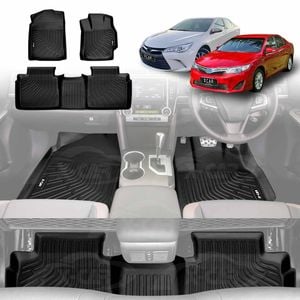 3D All-Weather Floor Mats for Toyota Camry 2012-2017 Customized Car Floor Liners Full Set Carpet