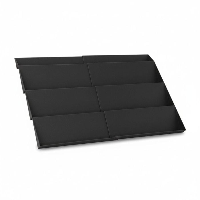 4 Tier Spice Rack Drawer Organizer Kitchen Cabinet Insert 30-60 cm W 2 Pack Black