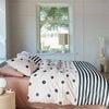 VTWonen King Natural Stripe and Eye Natural Cotton Quilt Cover Set