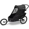 Vivere Wike Premium Suspension Children's Bike Trailer with Stroller & Jogging Kit - Black