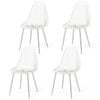 Costway Tansparent Dining Chair Set Of 4 Plastic Chair Home Office Transparent