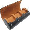 Catzon Watch Travel Case Leather Portable Roll Organizer-coffee3slot