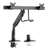 Brateck Dual Monitors Select Gas Spring Aluminum Monitor Arm - Black