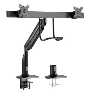 Brateck Dual Monitors Select Gas Spring Aluminum Monitor Arm - Black