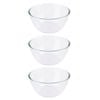 3PK Daily Bake Borosilicate Glass Mixing Bowl 21cm/2L - Clear