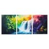 3pcs A waterfall in the Forest Colorful Perfect Print 100% Australian Made 3 x 40x60cm (Metal Print)