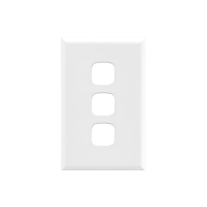 HPM White EXCEL 3 Gang Cover Plate