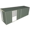 Build-a-Shed 1.5 x 6 x 2m Sliding Door Tunnel Shed With Double Sliding Side Doors - Green