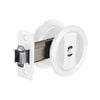 Zanda 50mm White Round Cavity Sliding Privacy Set