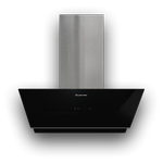 Kleenmaid 90cm Vertical Black Glass Wall Mounted Rangehood