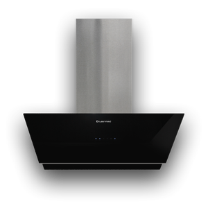 Kleenmaid 90cm Vertical Black Glass Wall Mounted Rangehood