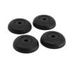 Surface Gard 30mm Black Round Rubber Bumper - 4 Pack