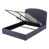 Artiss Queen Bed Frame with Lift Up Storage and USB Ports Grey