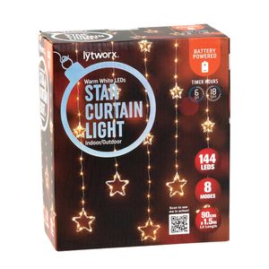 Lytworx Battery Operated Star Curtain Lights