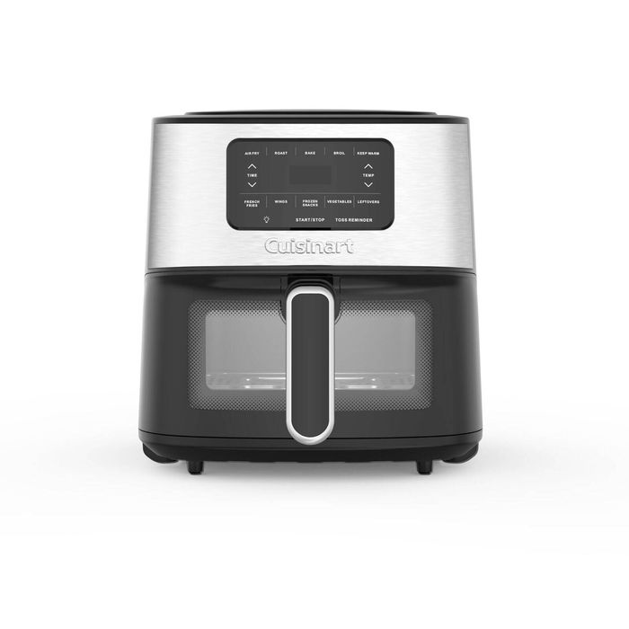 Cuisinart AirView 5.6L Air Fryer 1800W 5 Functions Viewing Window in Silver - Silver | Stainless Steel | Air Fryer