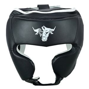Javson Boxing Headguard Martisl Arts Headgear Black / White - XL