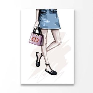 Stylish Pink Bag Print 100% Australian Made 60 x 90cm (Acrylic)